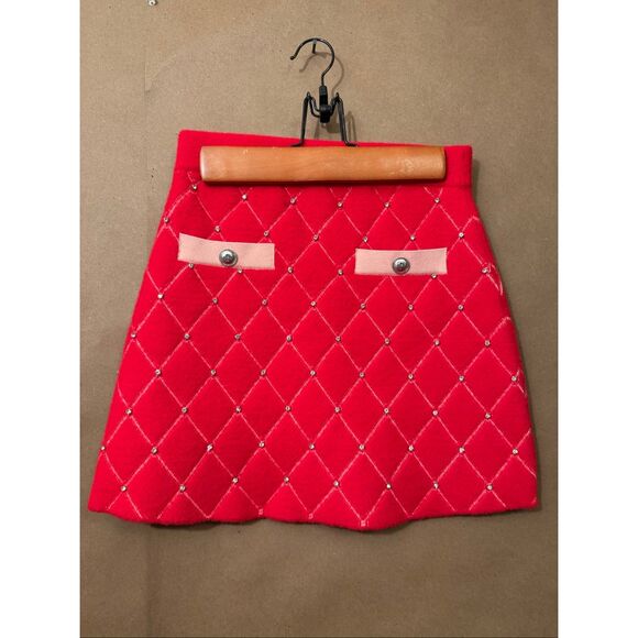 Maje Dresses & Skirts - Maje Red Embellished Mini Skirt MSRP: $320